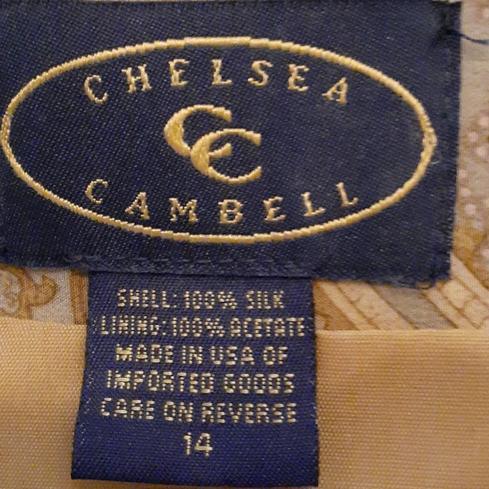 Chelsea Campbell Paisley Silk Wrap Dress Size 14 - Picture 4 of 5